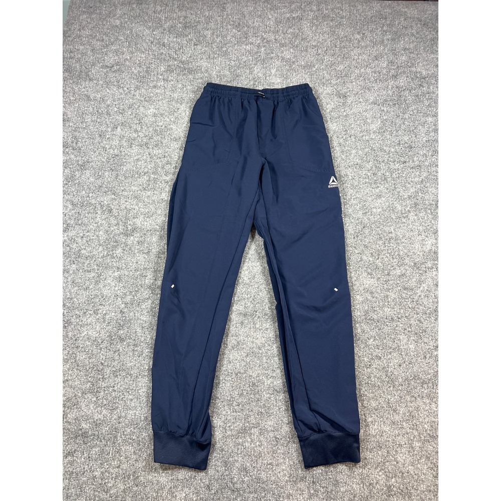 Reebok Jogger Pants Girls 18 2XL Navy Stretch Drawstring Waist Relaxed Tapered
